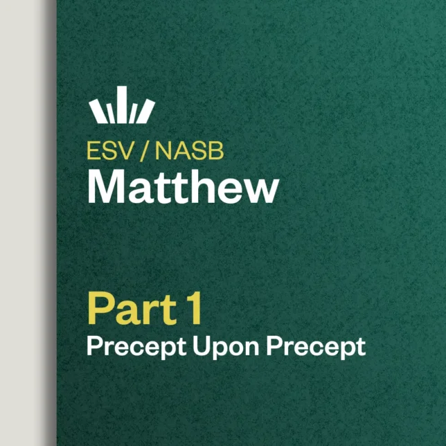 Matthew Part 1 Precept Upon Precept