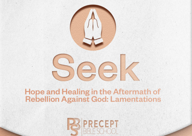 Precept Bible School Online – SEEK: Hope and Healing in the Aftermath of Rebellion Against God (Lamentations)