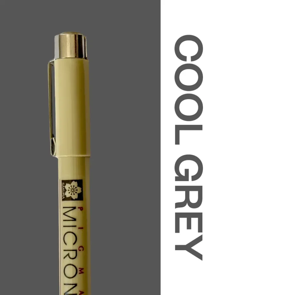 (OTHER) Single Cool Gray Micron Writing Pen (not in 6-colour pack) (0.25mm line width)