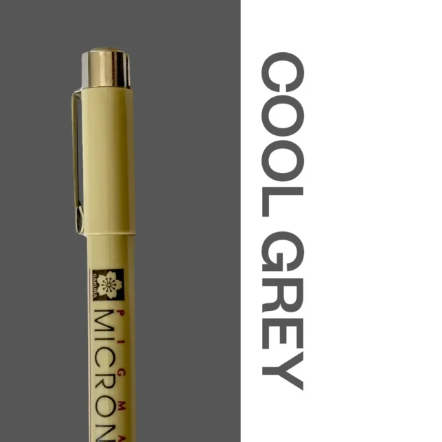 (OTHER) Single Cool Gray Micron Writing Pen (not in 6-colour pack) (0.25mm line width)